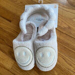 Smiley Face Slippers & Headband
